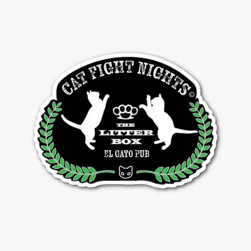 Cat Fight Nights at The Litter Box Decal